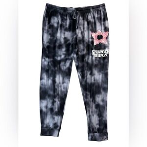 Stranger Things Tie Dye Jogger Pajama Pants Sleep Size XXL Demogorgan Netflix